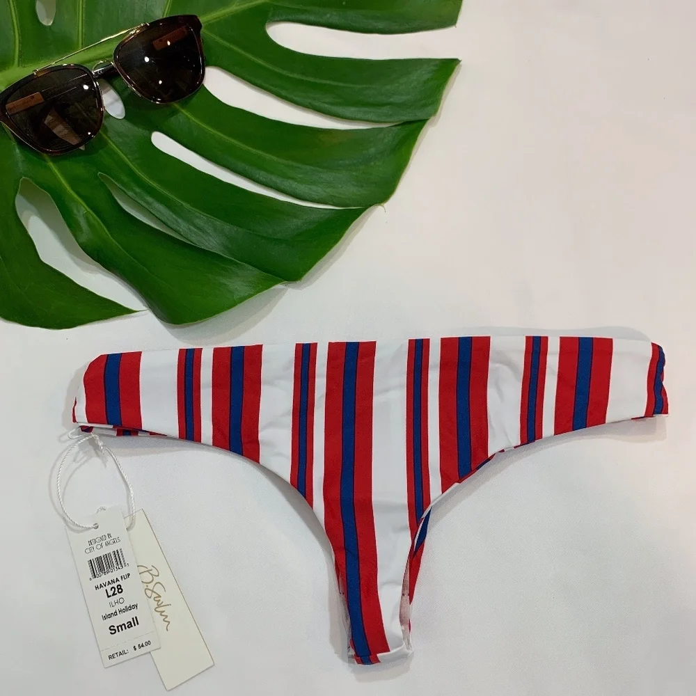 NWT B. Swim High Neck Bikini Top + Brazilian Bottom SET XS Small Medium Large‎